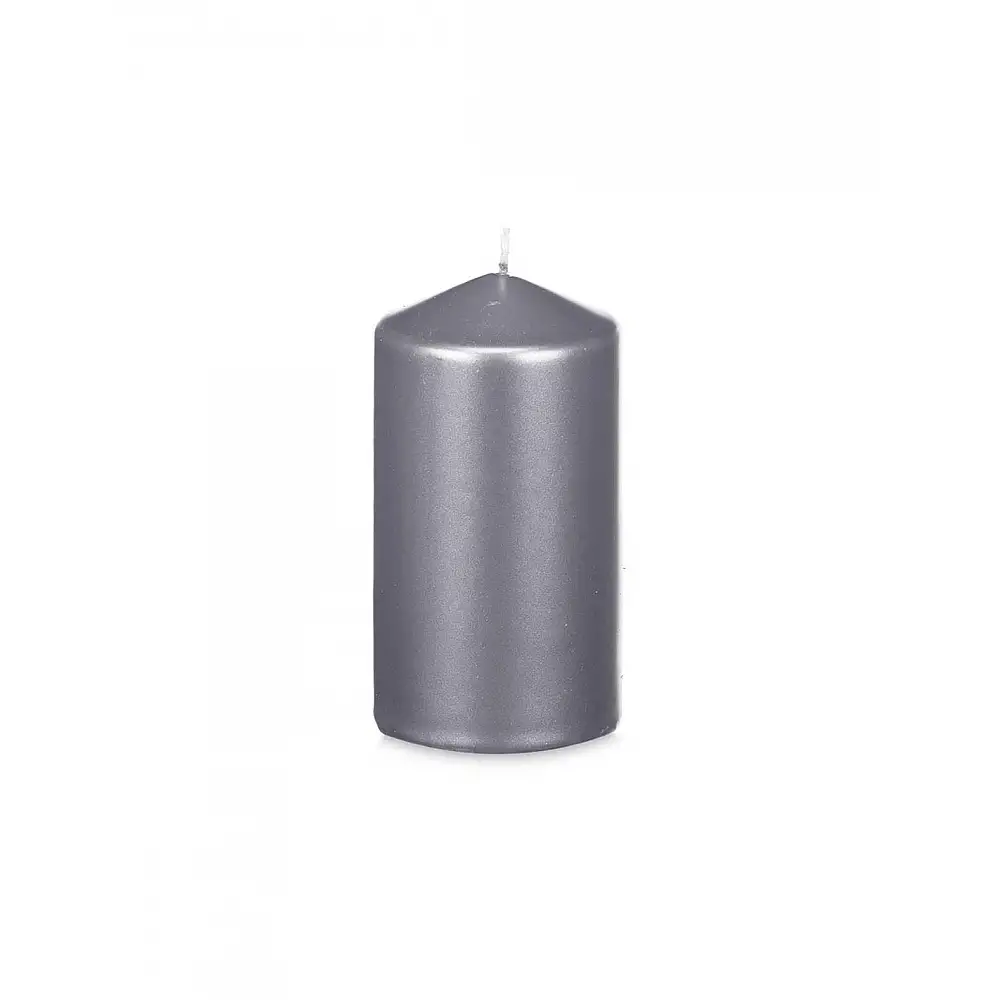 Κερί κορμός ασημί Φ7Η13cm