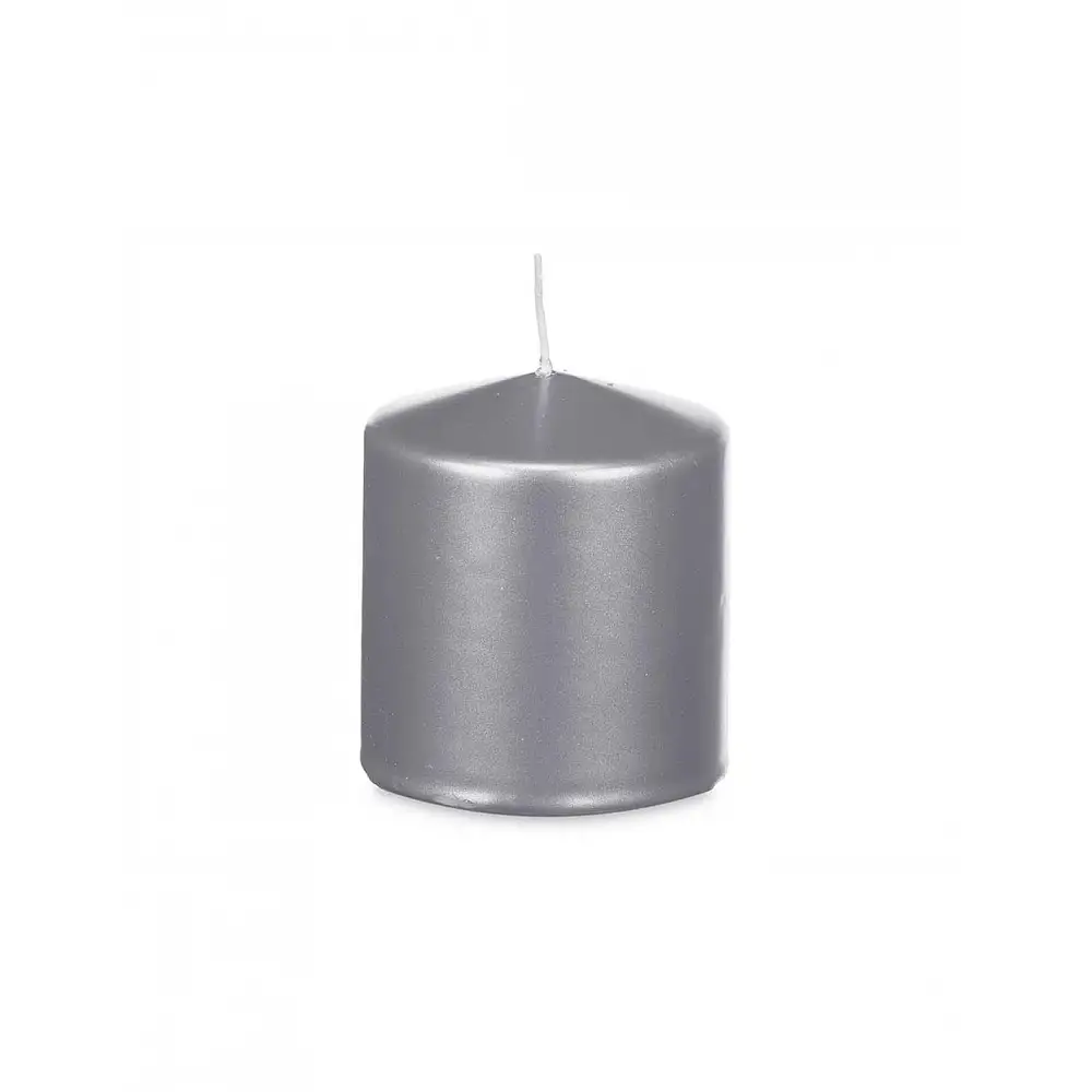 Κερί κορμός ασημί  Φ9Η10cm