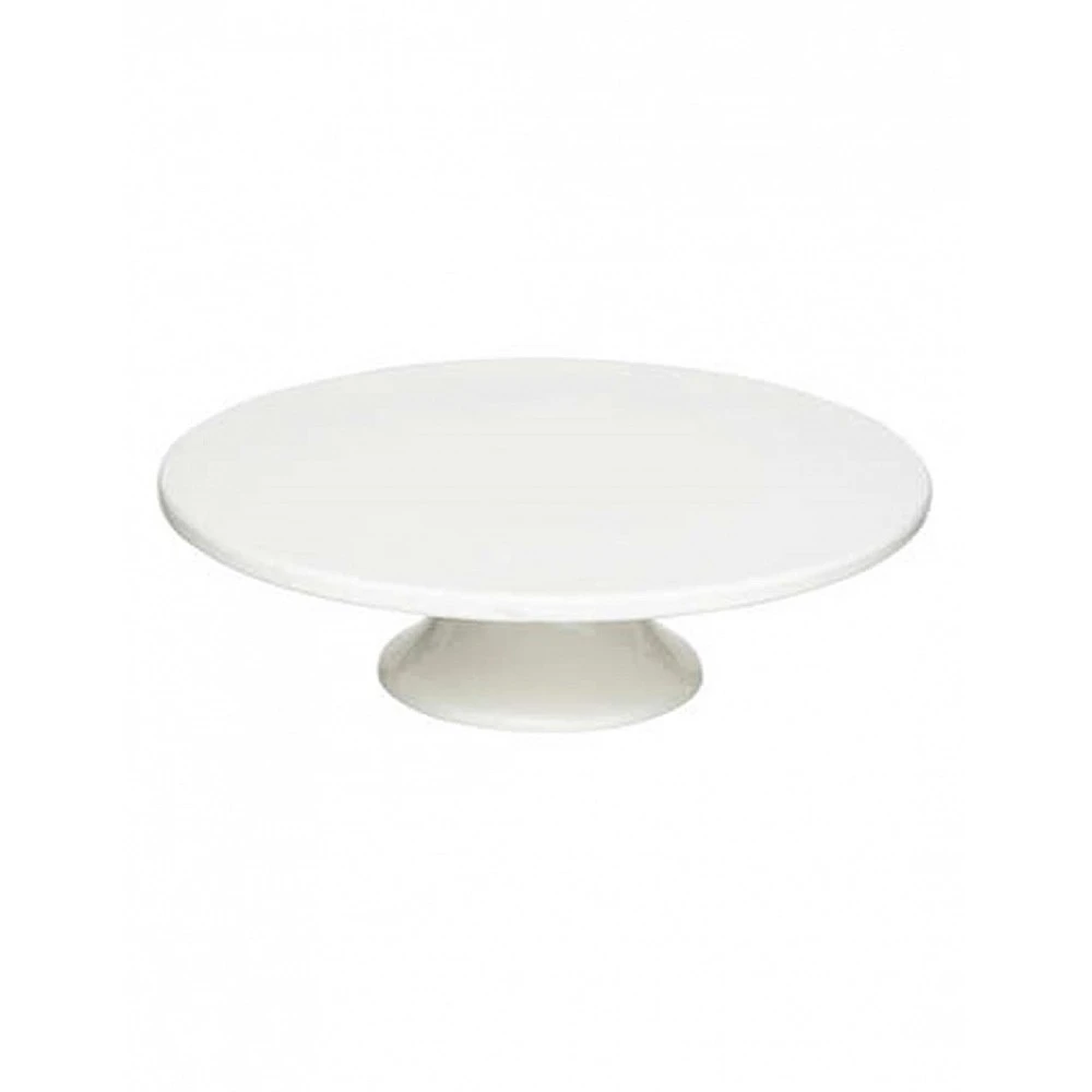 Τουρτιέρα  NORA STONEWARE λευκή Φ28 Η9cm