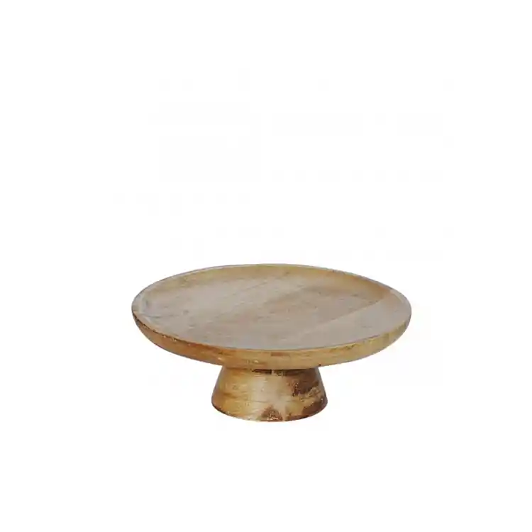 Δίσκος σερβιρίσματος mango με πόδι Φ25Η9cm