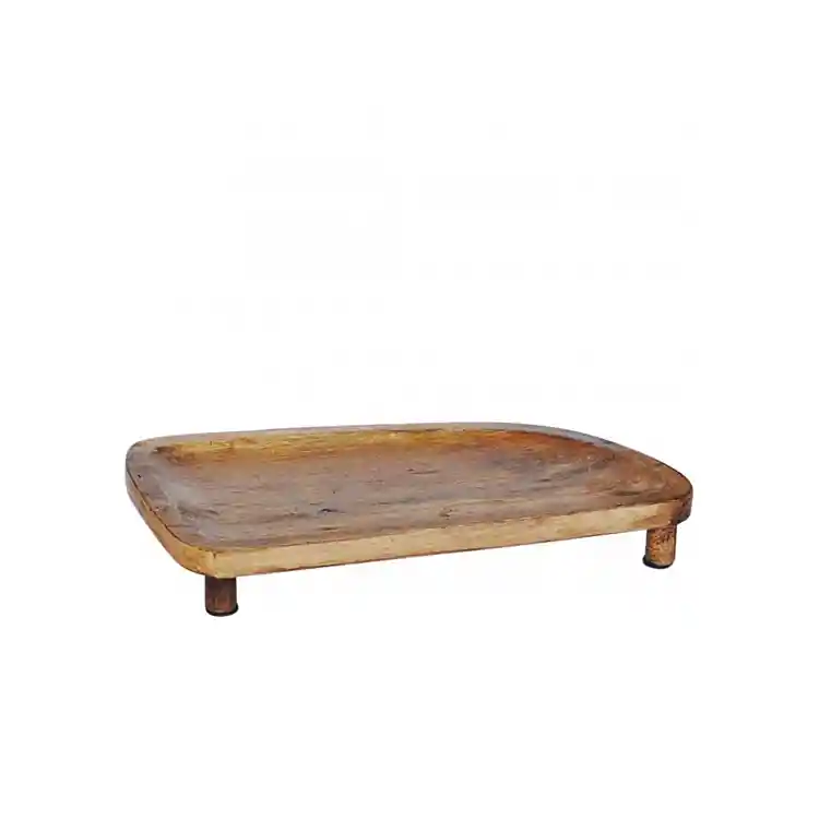 Πιατέλα σερβιρίσματος mango με πόδια 33,5x17H5cm