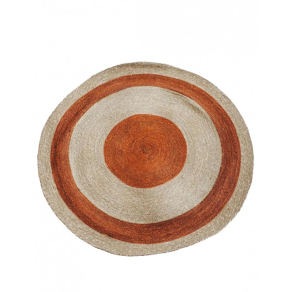 xαλί γιούτας χειροπ. terracotta Φ120cm