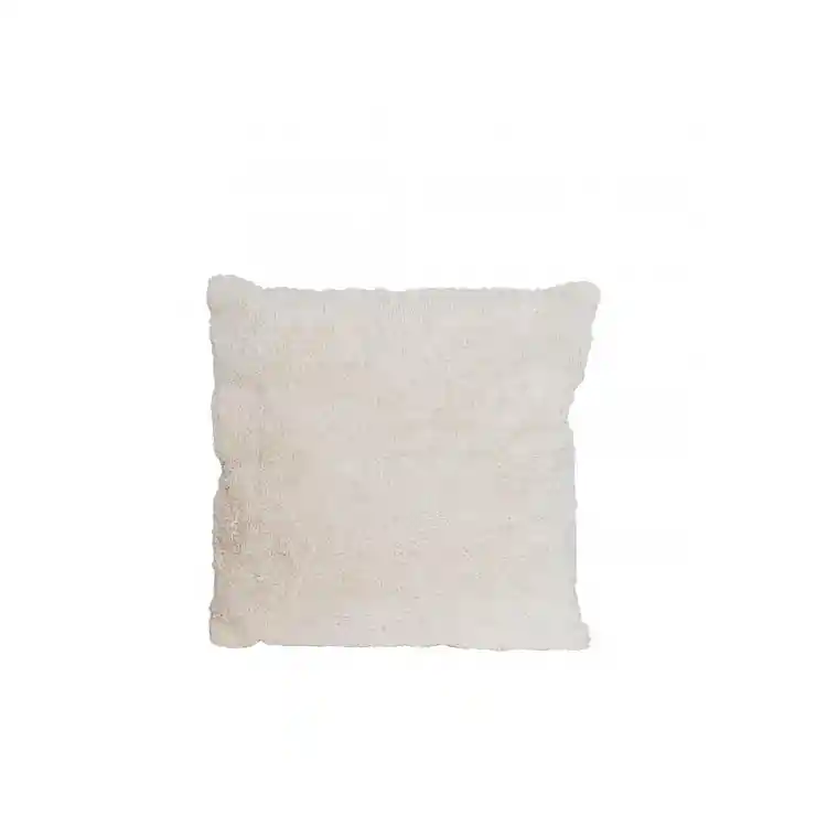 Μαξιλάρι βελούδινο μπουκλέ εκρού 45x45cm