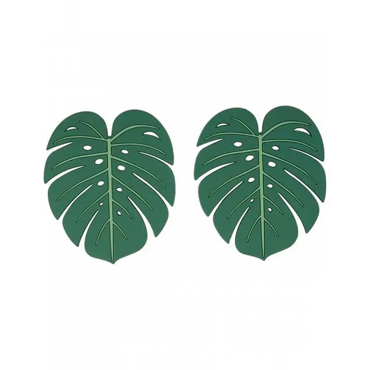 Σουβέρ φύλλο πράσινο 10x12 cm/set 2pcs