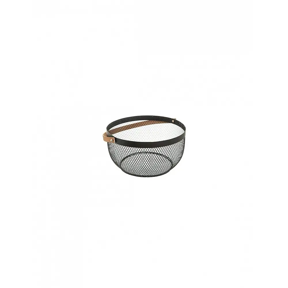 Καλάθι μεταλλικό  μαύρο με χειρολαβη 29x15