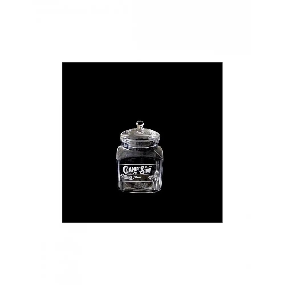 Γυάλα τετράγωνο με καπάκι 10x10x19