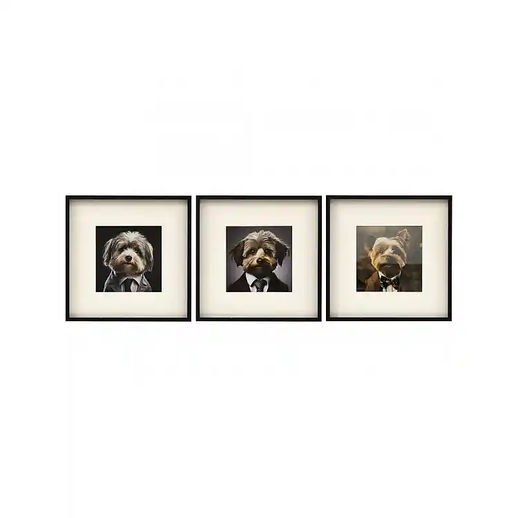 Κάδρο  FLUFFY DOG  /3σχέδια 40x40cm