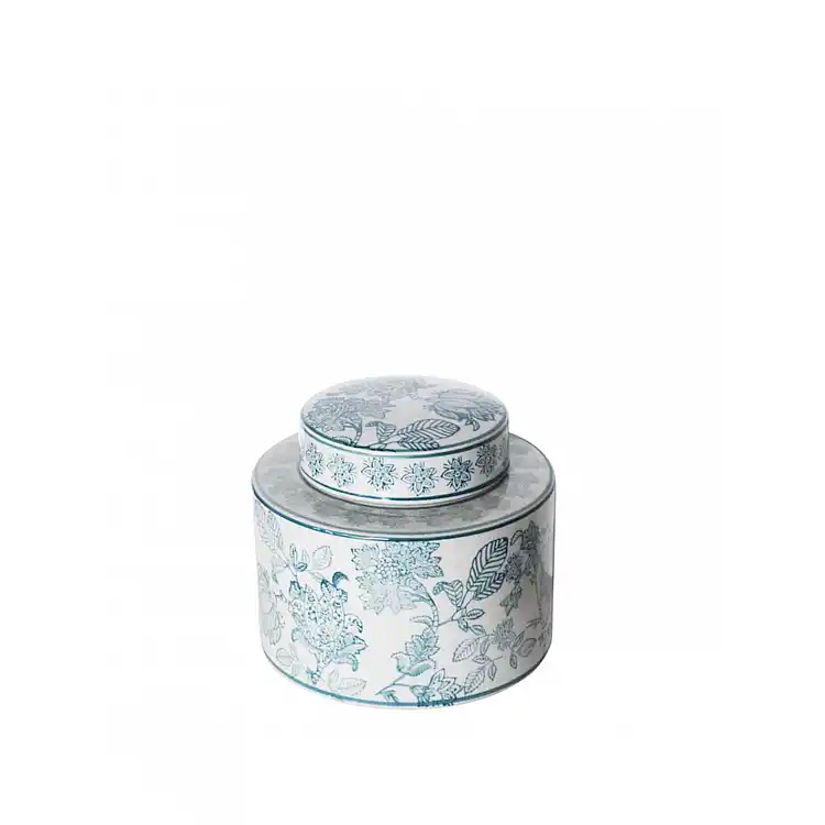 Ποτίς celadon green porc. flower 18x17cm