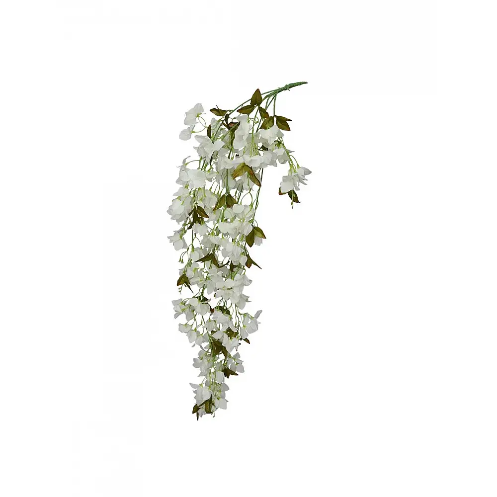 Κλαδί βουκαμβίλια κρεμαστό λευκό 29x13x126cm