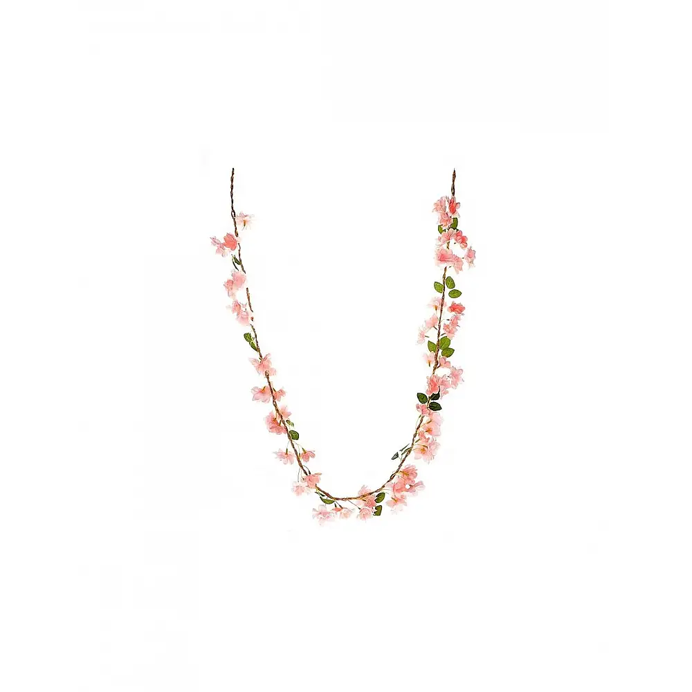 Γιρλάντα άνθη έντελβάις ροζ Η150cm