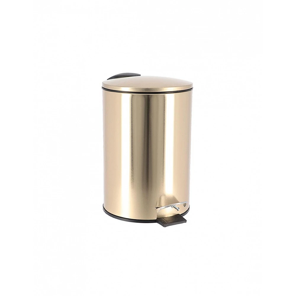 Κάδος απορριμμάτων μεταλλικό soft close 3lt χρυσός 17x22. 5x24cm