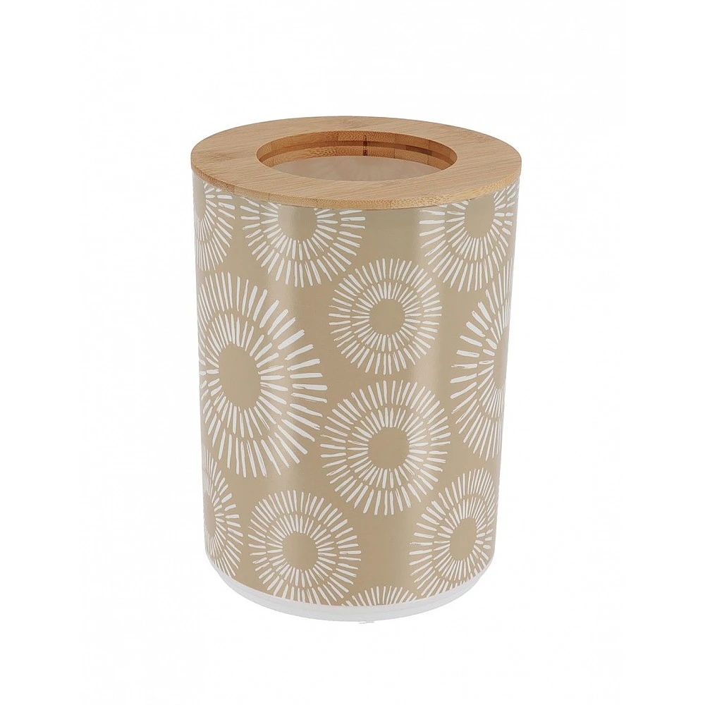 Κάδος απορριμμάτων πλαστικό / bamboo καπάκι ETHNIK SPIRALS 5lt