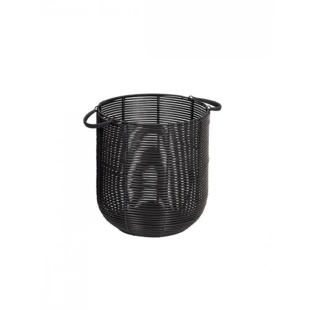 Καλάθι  εξ. χώρου ανακ. rattan μαύρο 35x38