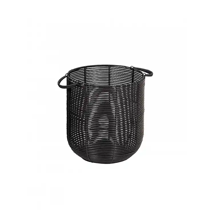 Καλάθι  εξ. χώρου ανακ. rattan μαύρο 35x38