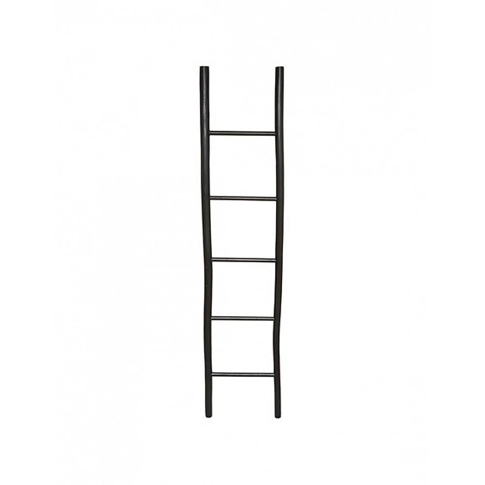 Σκάλα ξύλινη μαύρη 38x6x180cm