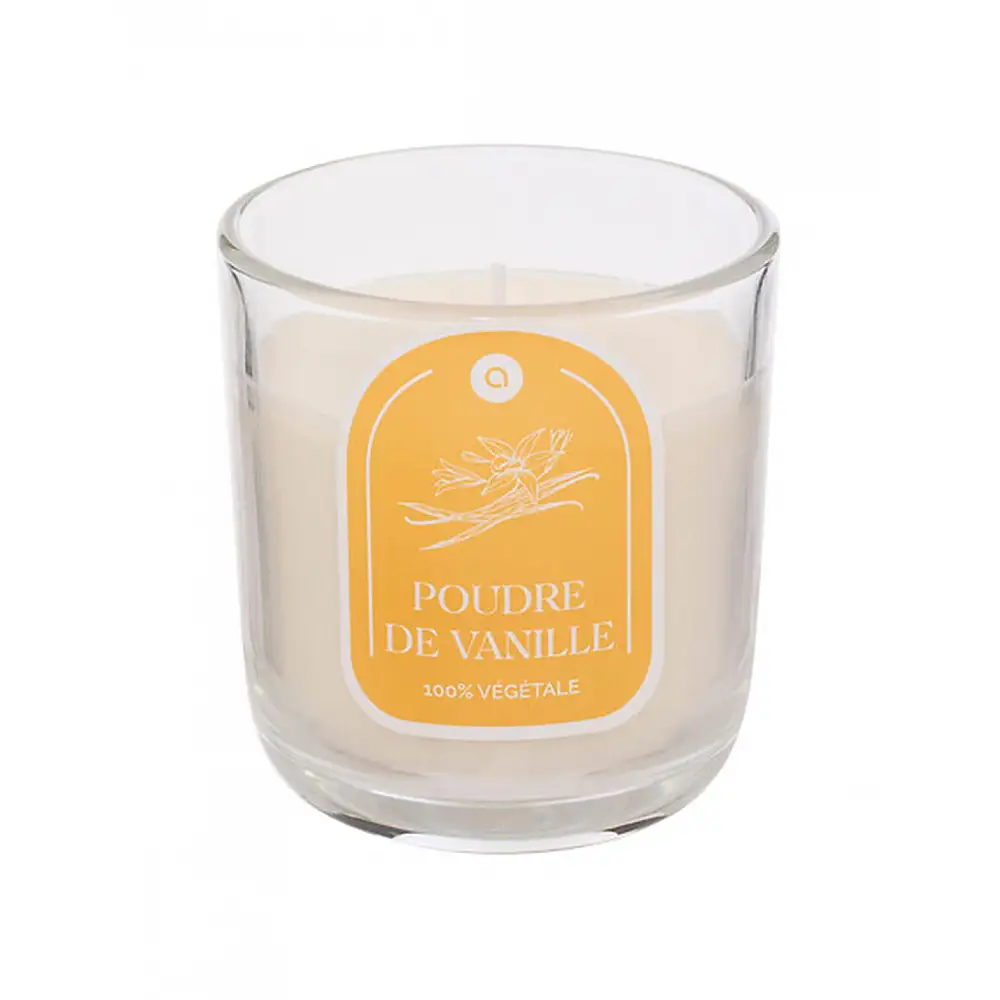 Κερί σε γυάλινο ποτήρι βανίλια 210gr/Φ8,3Η9cm