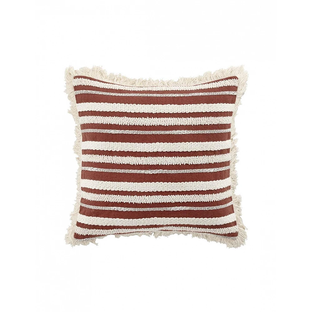Μαξιλάρι COTTON σχέδιο εκρού terracotta  40x40 cm