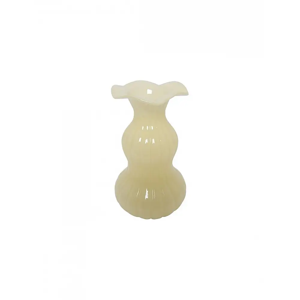 Βάζο γυάλινο κίτρινο Φ19Η30cm