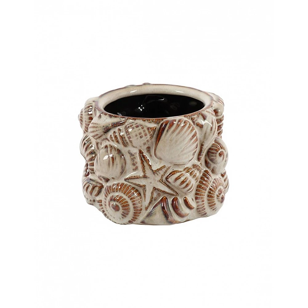 Κασπώ κοχύλια καφέ κεραμικό 11,5x7,5cm