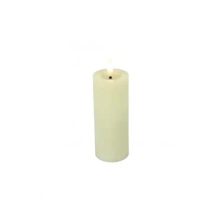 Κερί κορμός  εκρού  LED/extra Remote Ctr/Timer 5x15