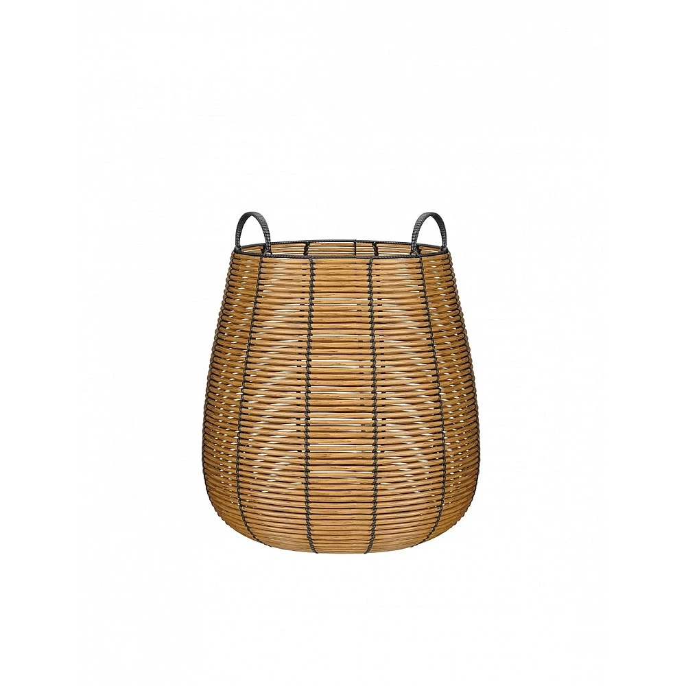 Καλάθι τεχνητό rattan Φ33Η35cm