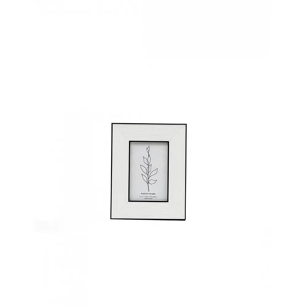 Κορνίζα λευκή/μαύρο περίγραμμα 10x15cm