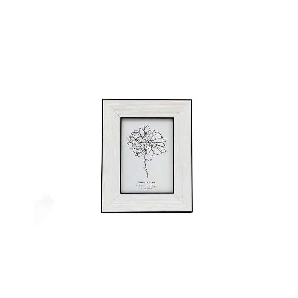 Κορνίζα λευκή/μαύρο περίγραμμα 13x18cm