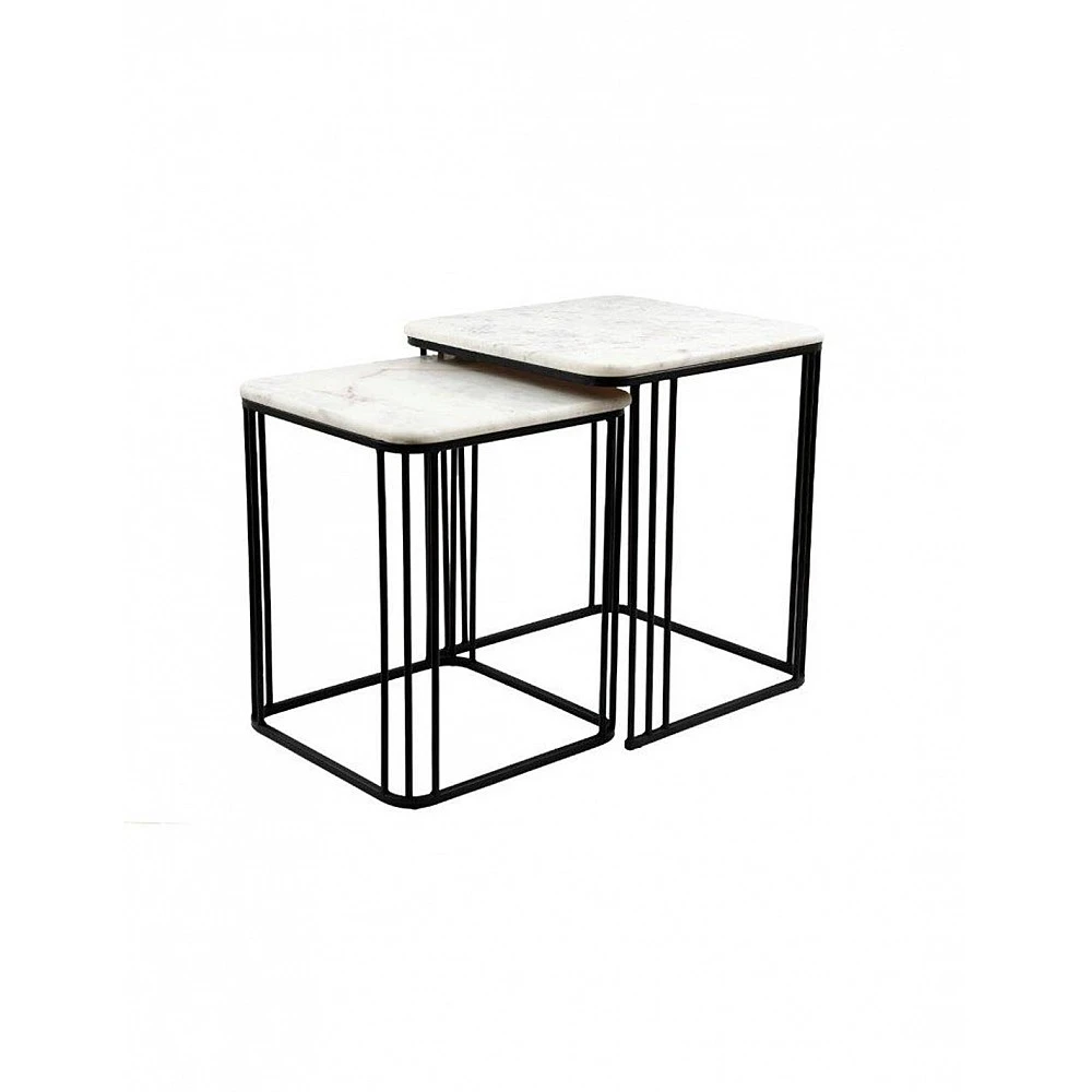 Βοηθητικό τραπέζι μεταλλικό /μάρμαρο 45X45X52cm