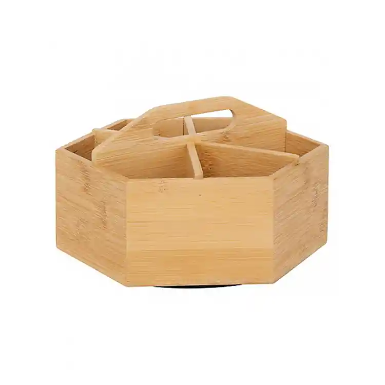 Θήκη τσαγιού bamboo περιστρεφ.  22 x 19,3 x 12,5 cm