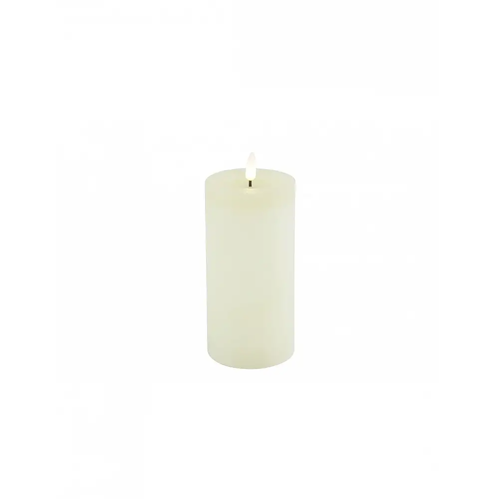 Κερί κορμός LED 7,5x15 εκρού