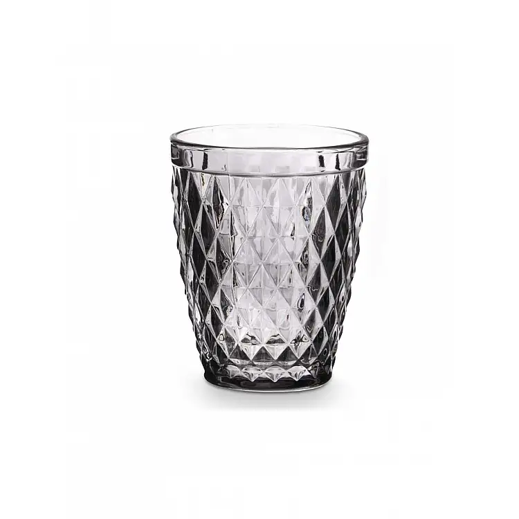 Ποτήρι γυάλινοινο  DIAMOND  γκρι 250ml/8x10cm