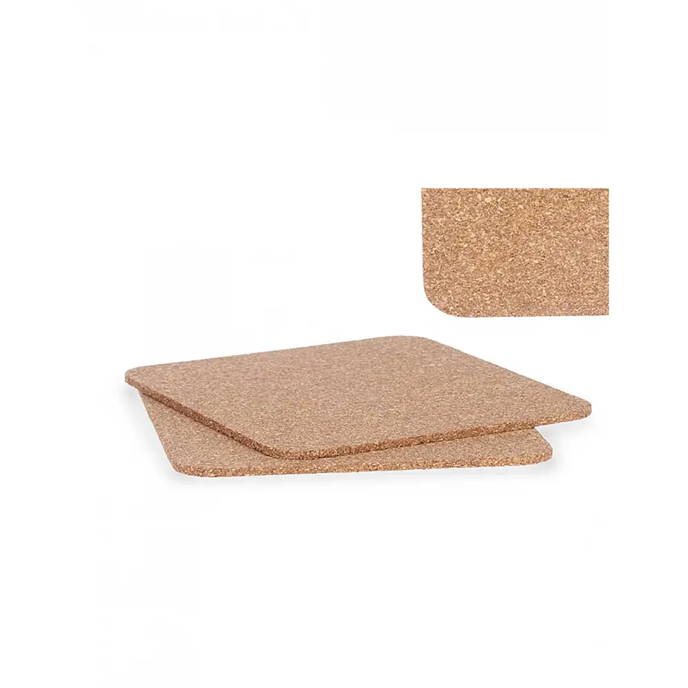 Σουπλά φελλού τετράγωνα σετ2pcs 18x18cm