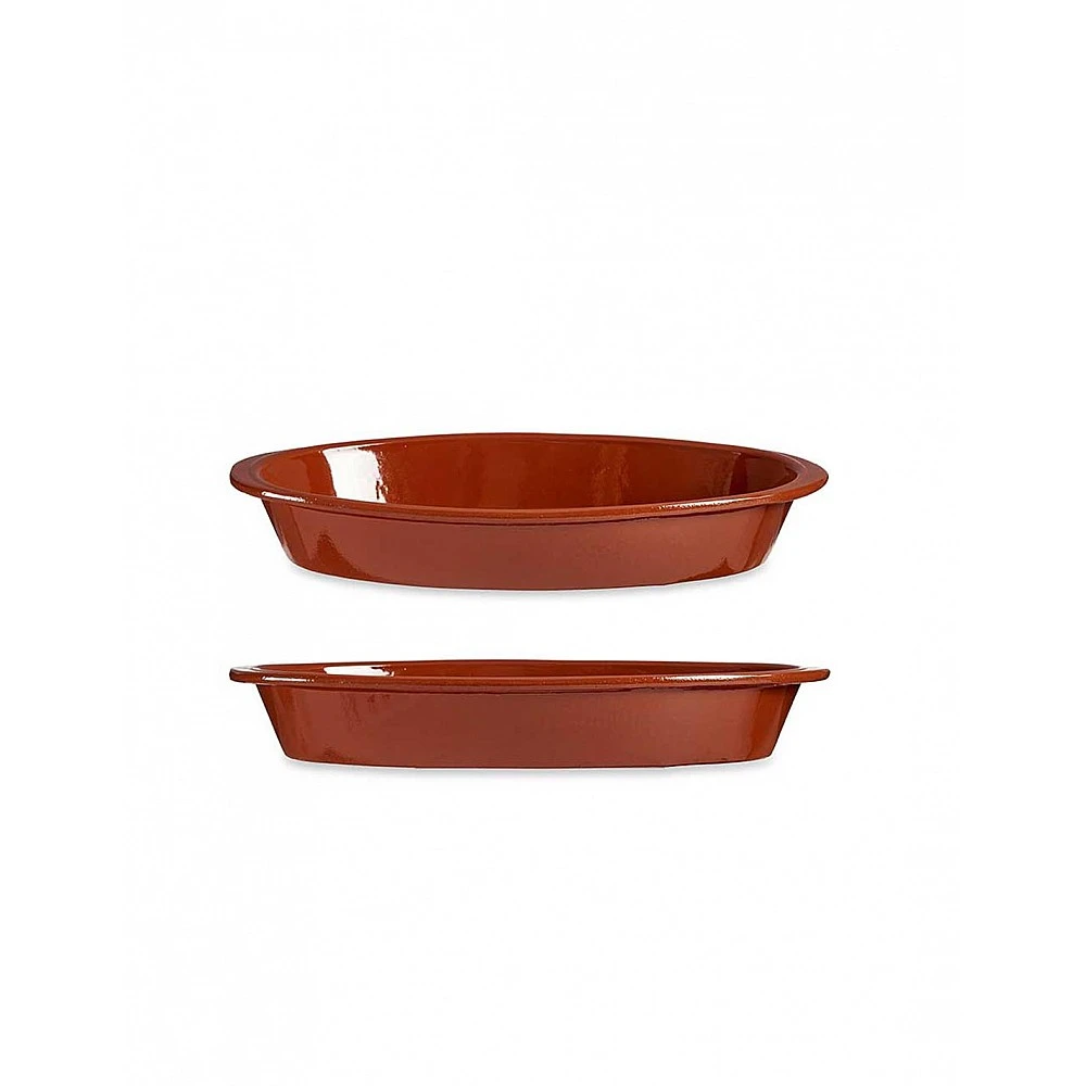 Σκεύος σερβιρίσματος πυρίμαχο οβάλ Terracota 45x27x6,5cm