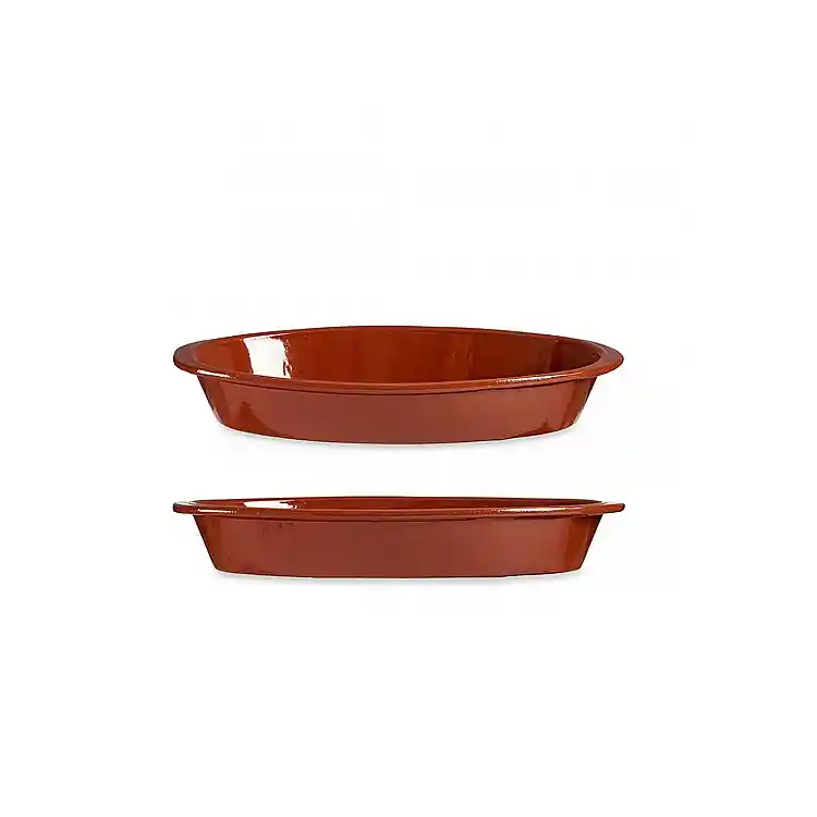 Σκεύος σερβιρίσματος πυρίμαχο οβάλ Terracota 45x27x6,5cm