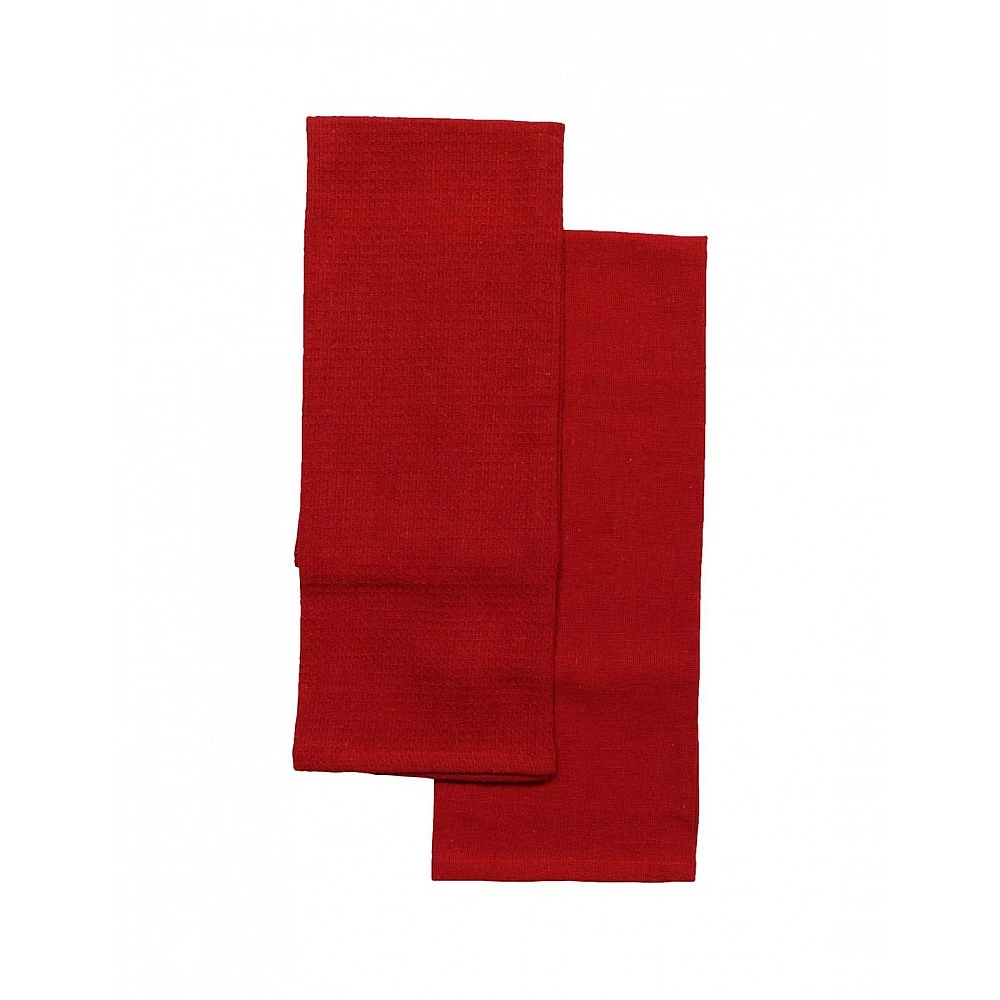 Πετσέτες κουζίνας βαμβακερό RED set2pcs 50x70cm