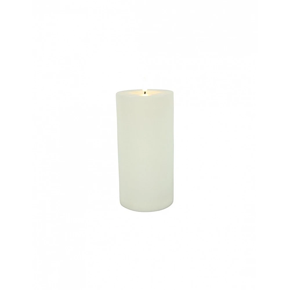 Κορμός κερί εξωτ. χώρου LED 10x22,5 λευκό / remote control/timer/3AA