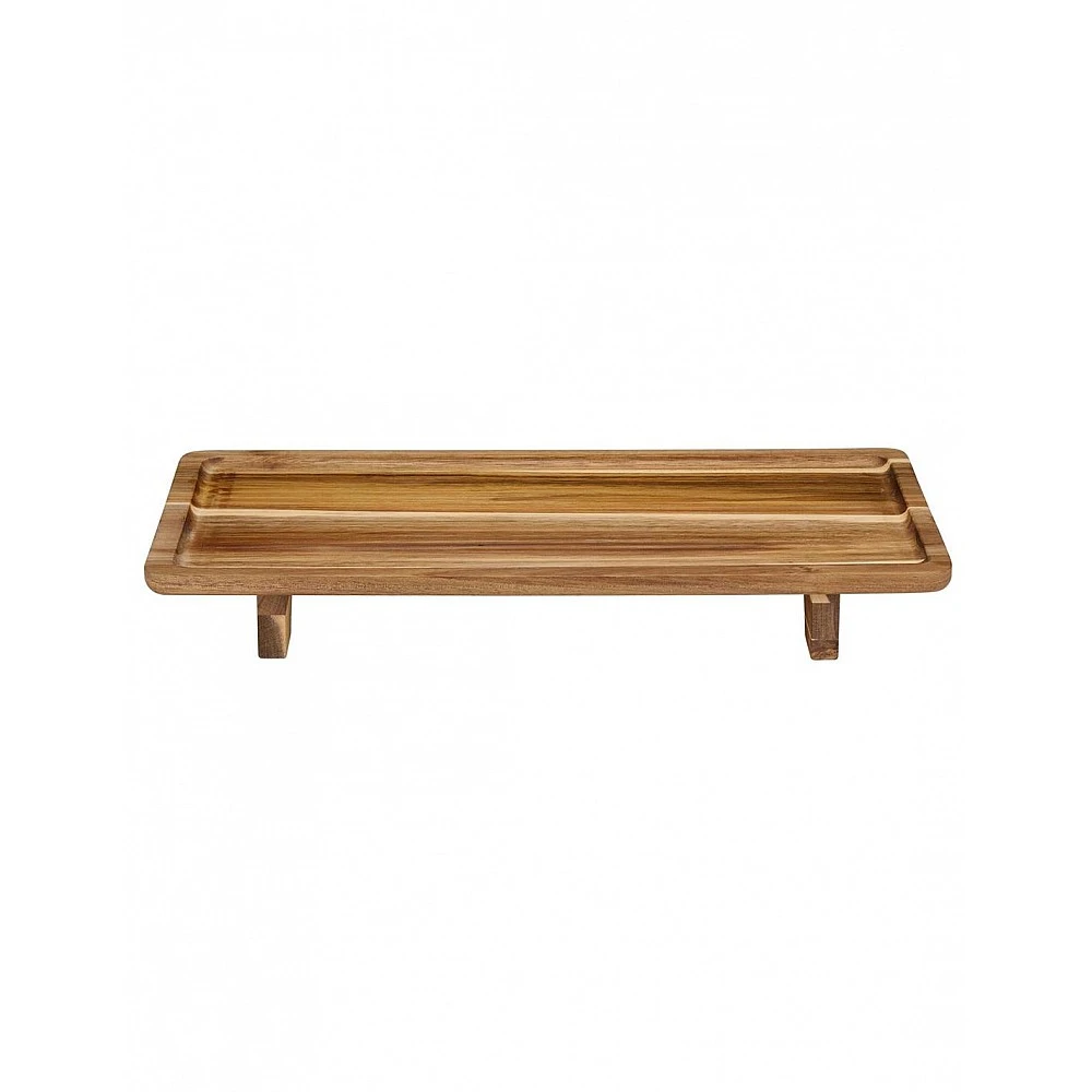 Δίσκος σερβιρίσματος ξύλινος με πόδια 42x22x 5,4cm