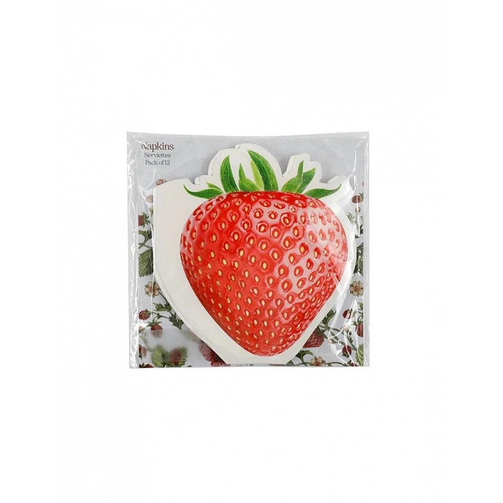 xαρτοπετσέτες Φράουλα/set 12pcs 33X33cm
