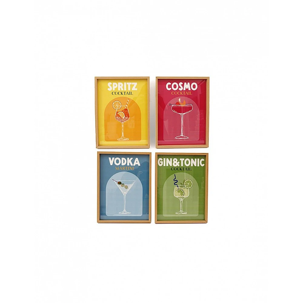 Κάδρο  Coctails  4σχέδια 30x40cm