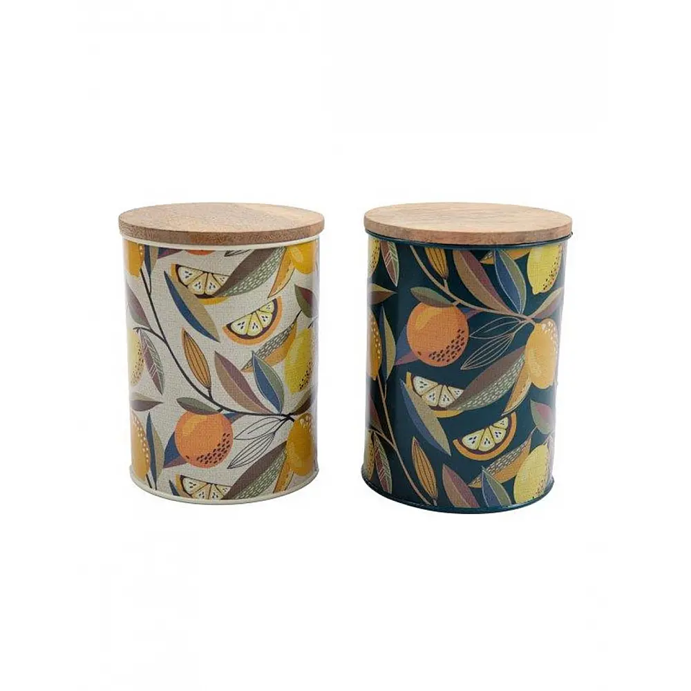 Βάζο αποθ.  CITRUS ZEST  ξύλινο καπάκι 10x13,5cm
