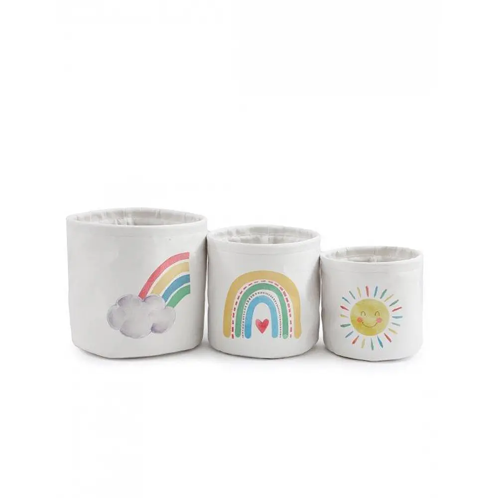 Καλάθι υφασμάτινο   Rainbow  set3/23x23/20x20/17x17cm