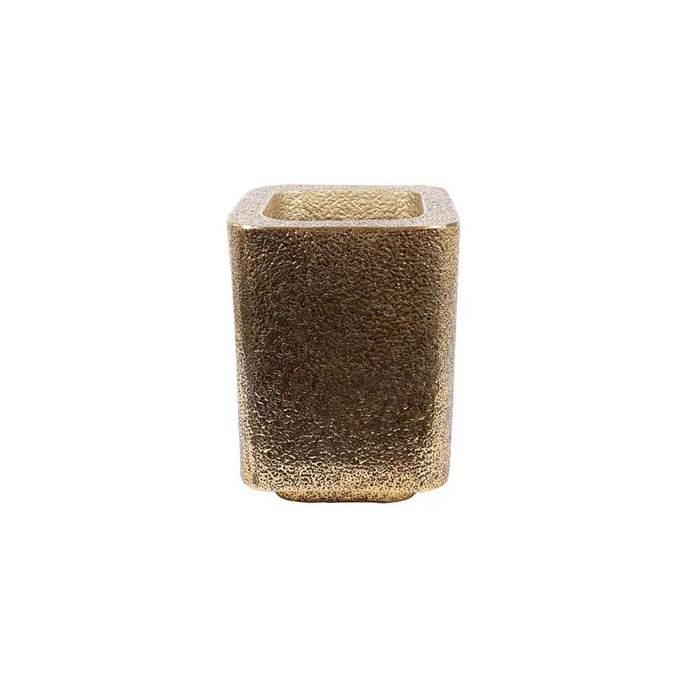 Βάζο Κασπώ  μεταλλικό  χρυσό  45. 5x45. 5x62,5cm
