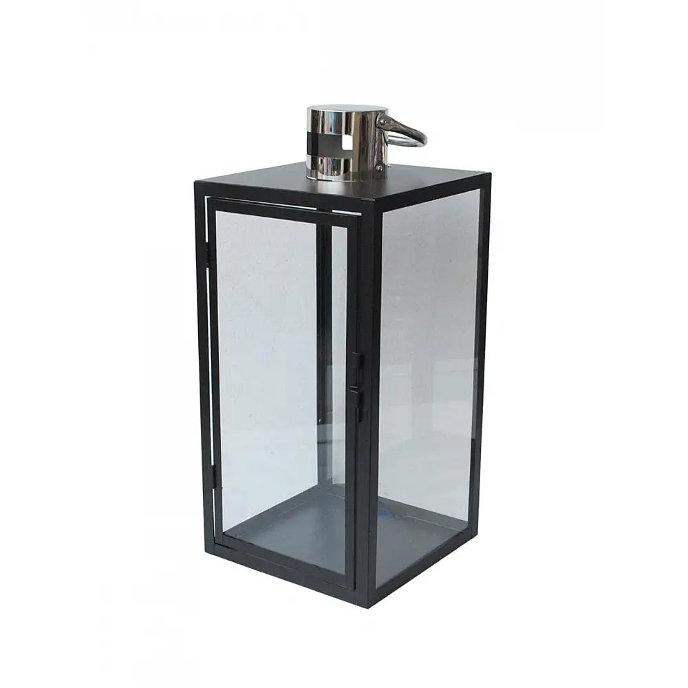 Φανάρι μαύρο μεταλλικό 21X21X46 cm