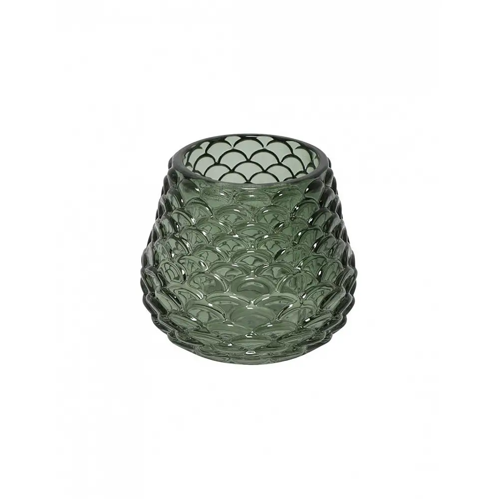 Κηροπήγιο γυάλινο κουκουνάρα πράσινο 7,5x6,5