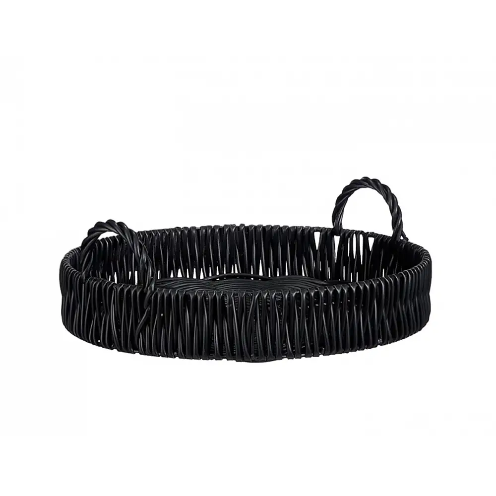 Δίσκος πλεκτός μαύρος recycled polyester D58H19cm