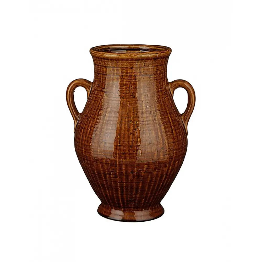 Βάζο πυθάρι κεραμικό καφέ 29x38,5