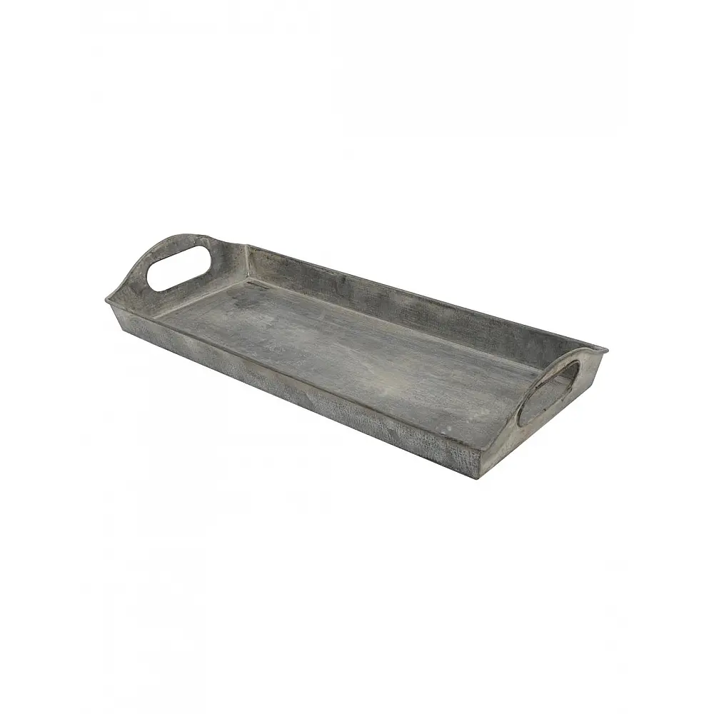 Δίσκος παραλληλόγραμμο vintage zinc 38x16x2,5