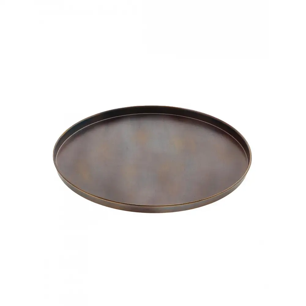 Δίσκος μεταλλικό καφέ/χρυσό Φ35x2