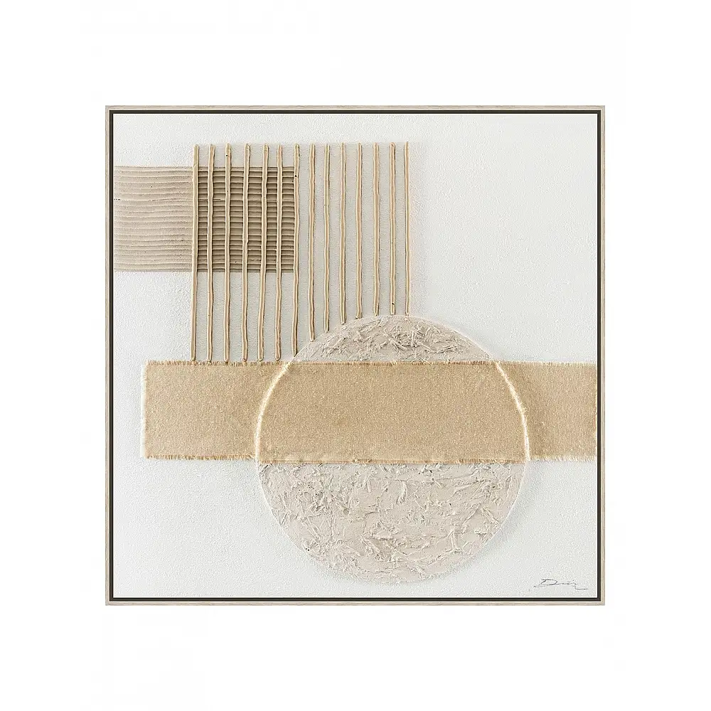 Πίνακας  χειρ. ζωγραφ. με ξυλινο πλαίσιο , γεωμετρικά σχέδιο/α  80x80 cm