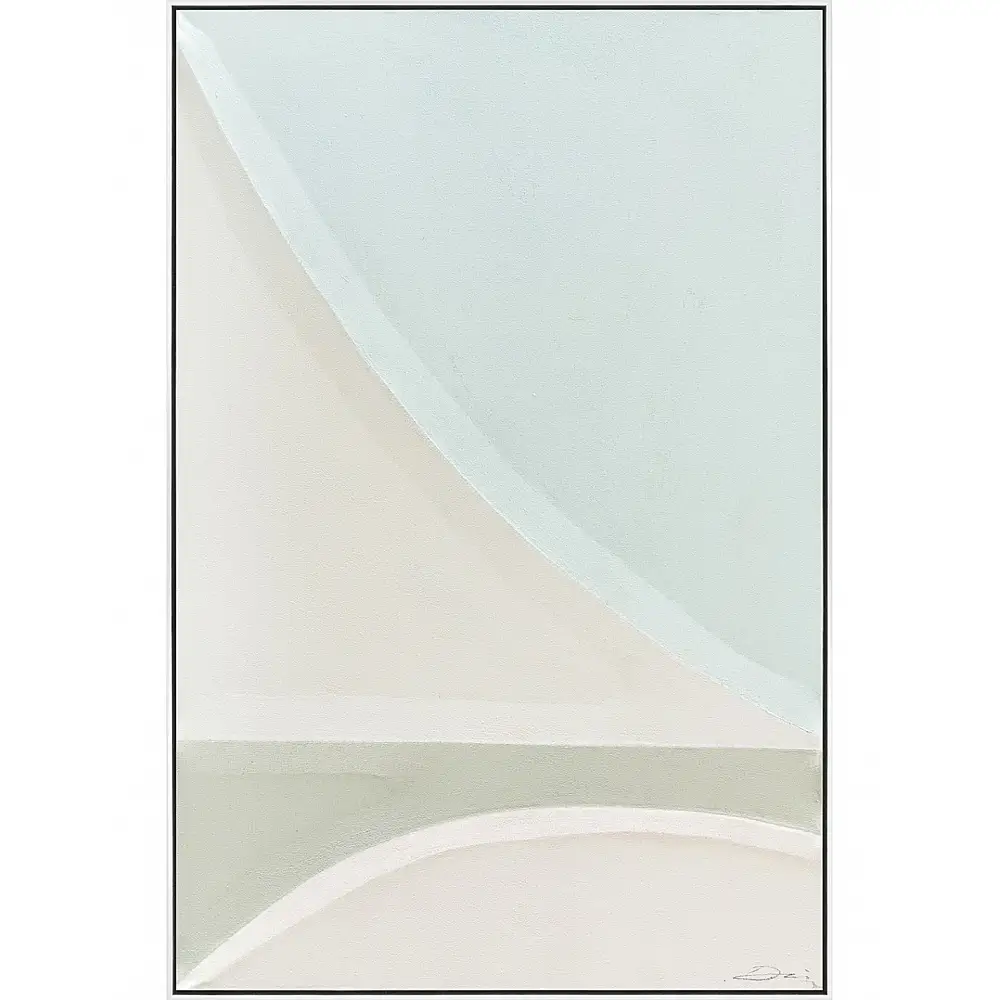 Πίνακας  χειρ. ζωγραφ. με ξυλινο πλαίσιο,θαλασσί 60x90 cm